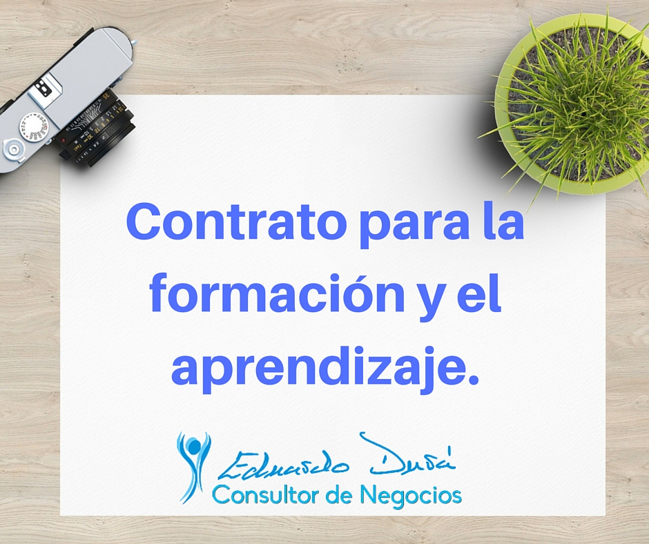 Contrato para la formacion y el aprendizaje.