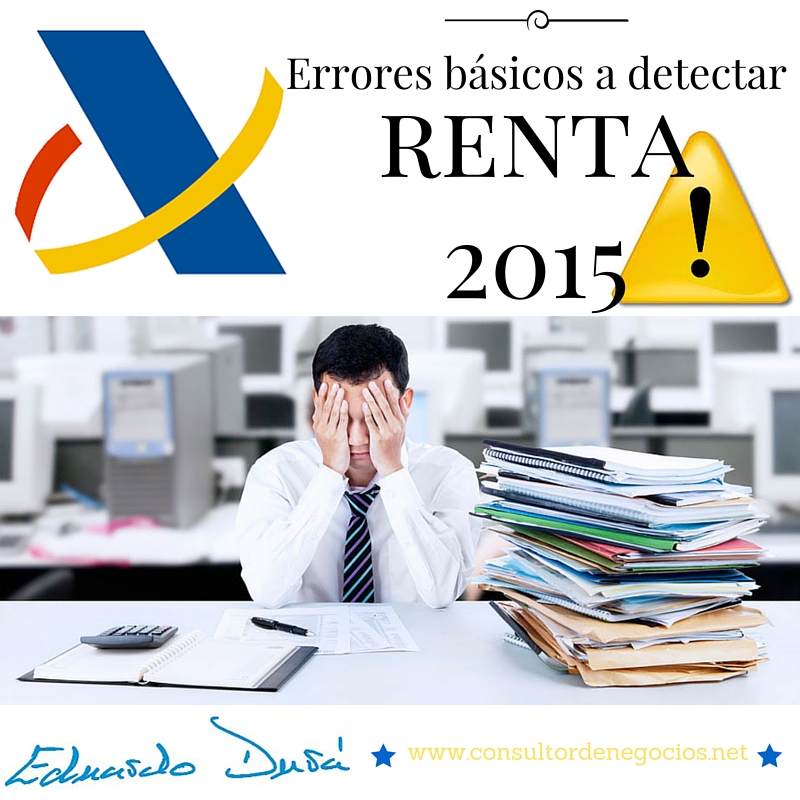 Renta 2015 Errores básicos